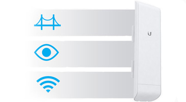 از قابلیت‌های رادیو وایرلس نانو استیشن M5 می‌توان به اتصال نقطه به نقطه، اتصال بی‌سیم به یک سیستم نظارت تصویری یاا استفاده به‌عنوان airMax CPE اشاره کرد.